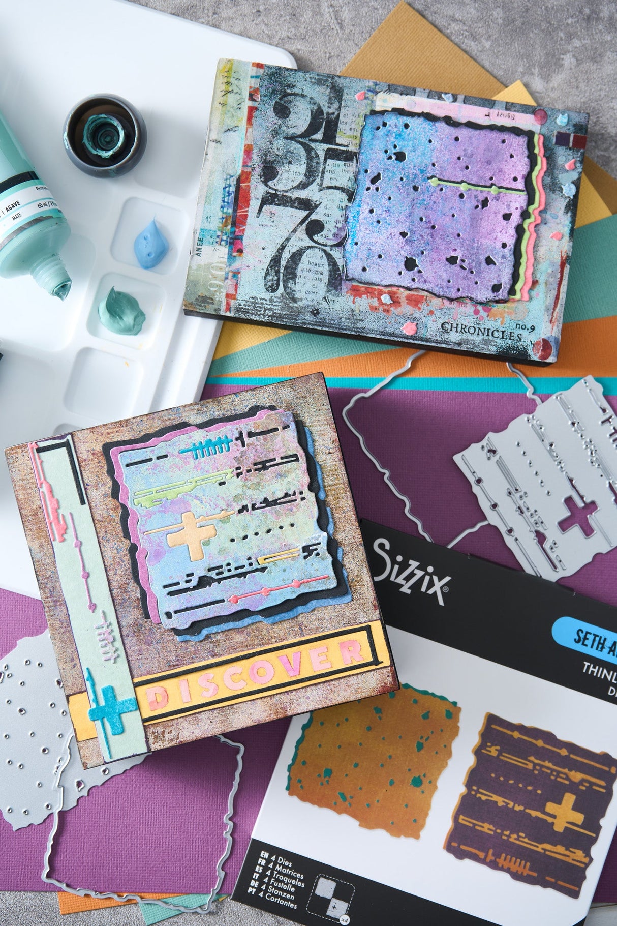 Sizzix - Thinlits Die Set 4PK - Paper Cutz #1 by Seth Apter