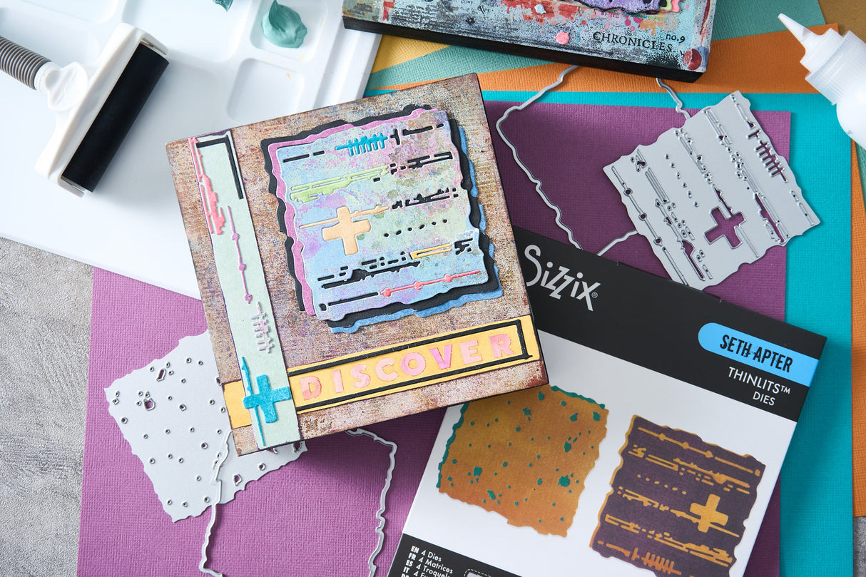 Sizzix - Thinlits Die Set 4PK - Paper Cutz #1 by Seth Apter