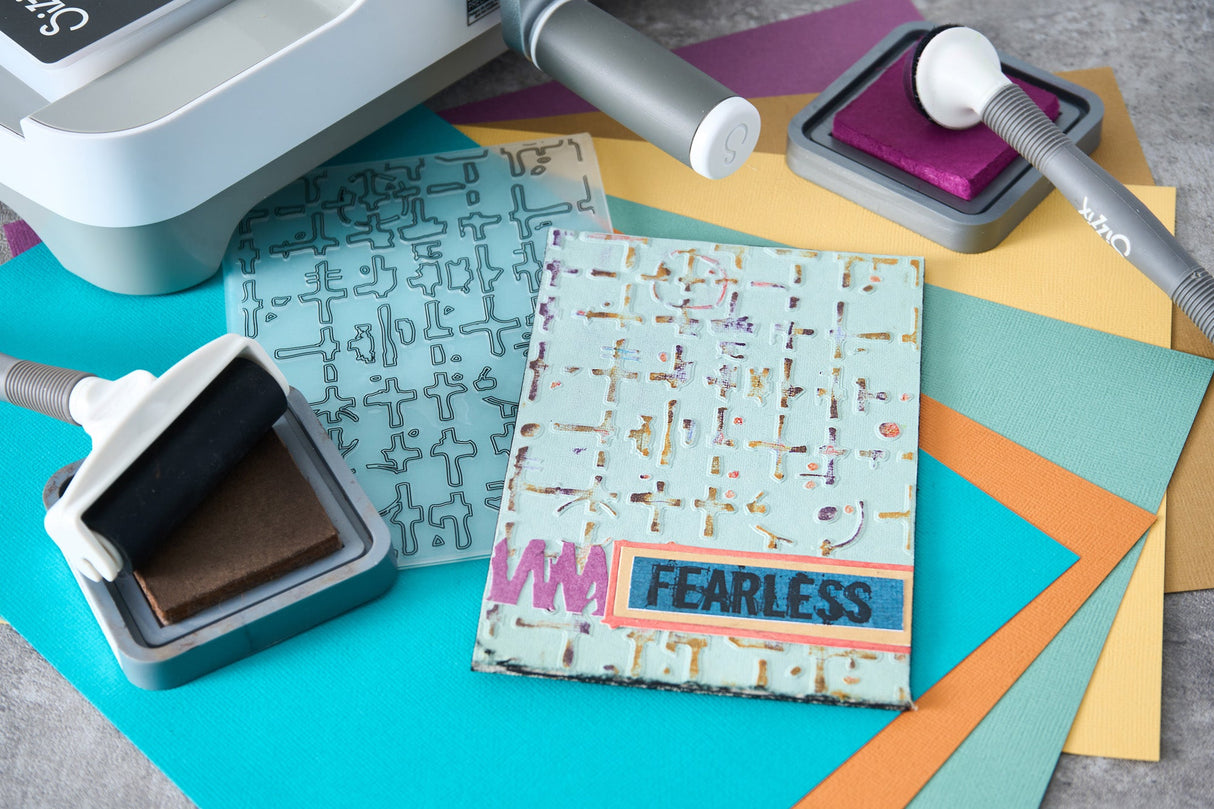 Sizzix - Multi-Level Embossing Folder Grid Graph by Seth Apter