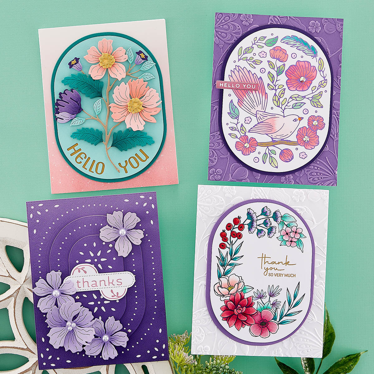 Spellbinders - Beautiful Butterflies 3D Embossing Folder from the Stylish Ovals Collection
