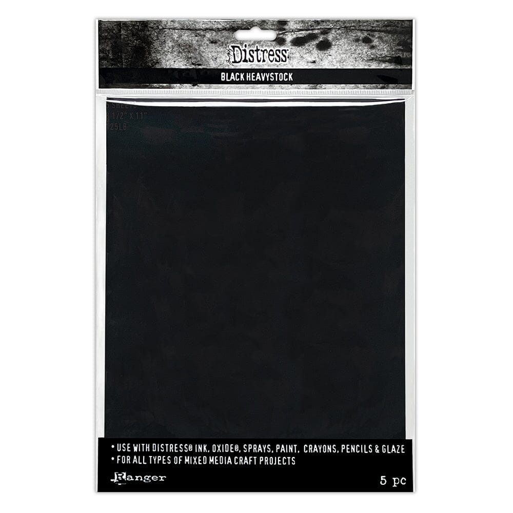 Tim Holtz -  Distress Cracked Black Heavystock - 8.5"X11"
