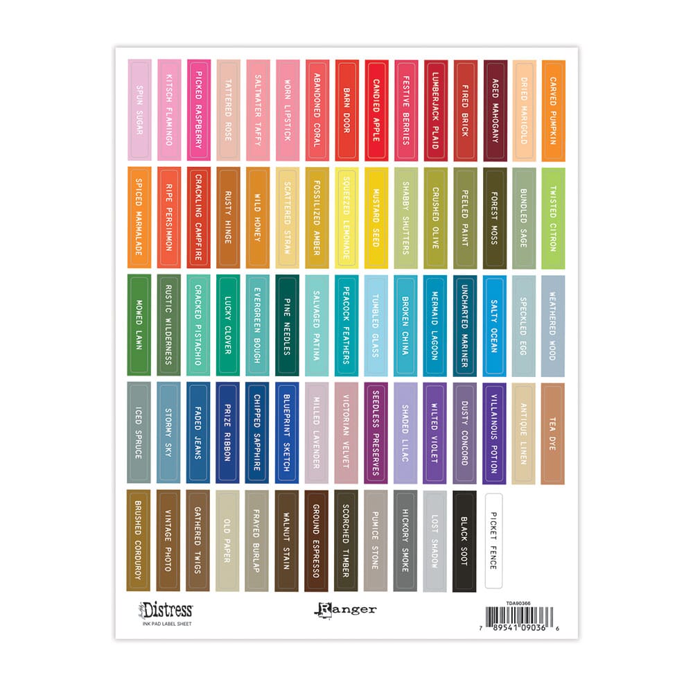 Tim Holtz - Distress - Ink Pad Label Sheets - White