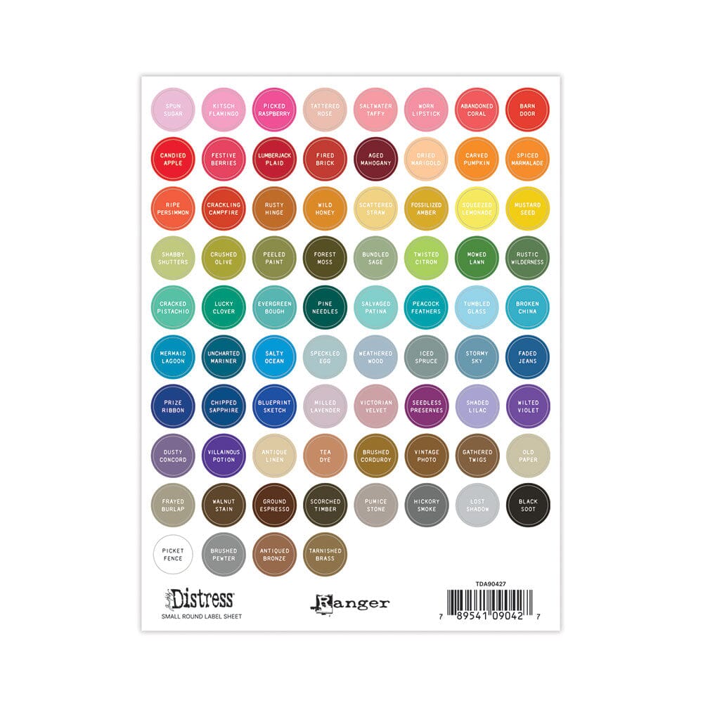 Tim Holtz - Distress - Small Round Label Sheets - White