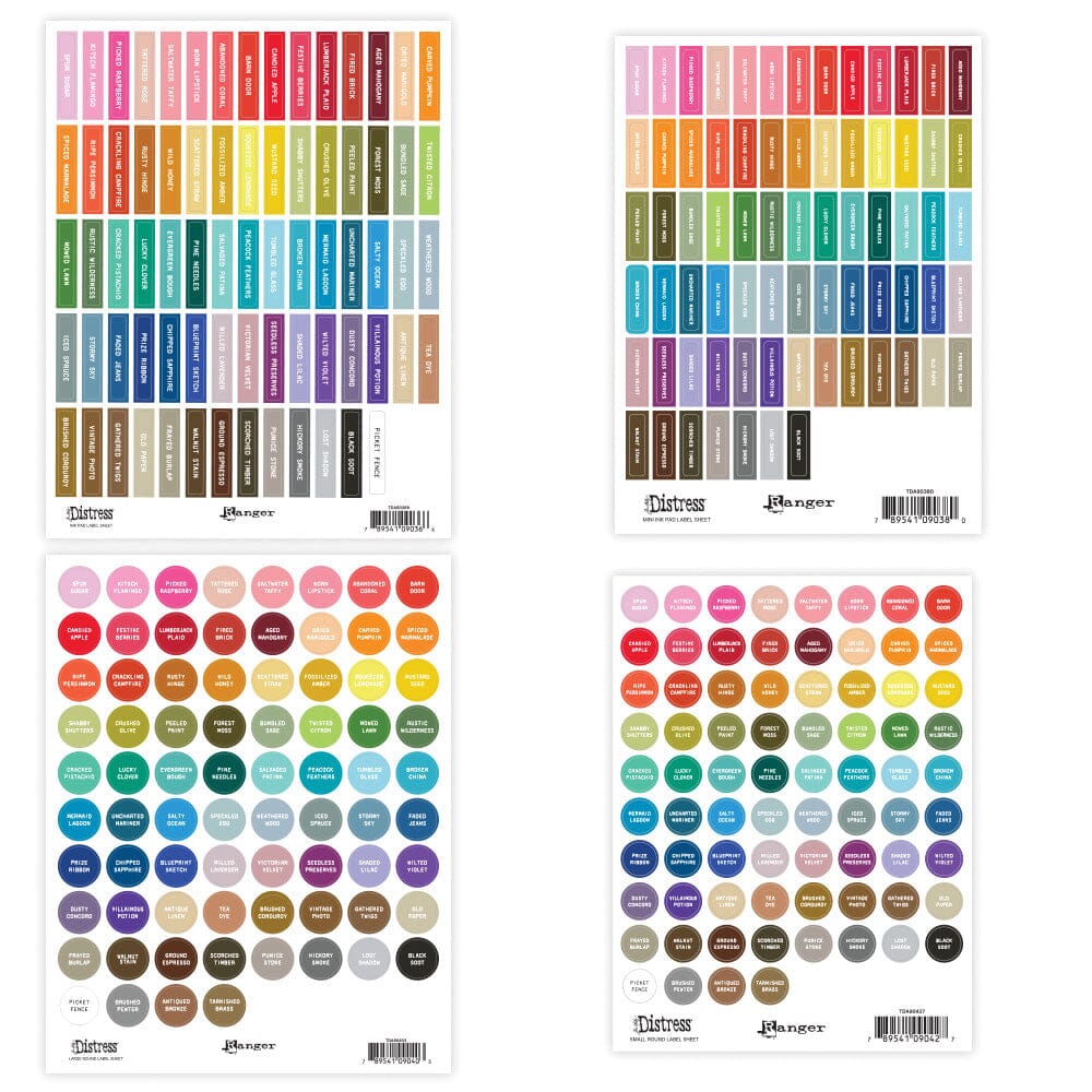 Tim Holtz - Distress - Label Assortment Sheets - White