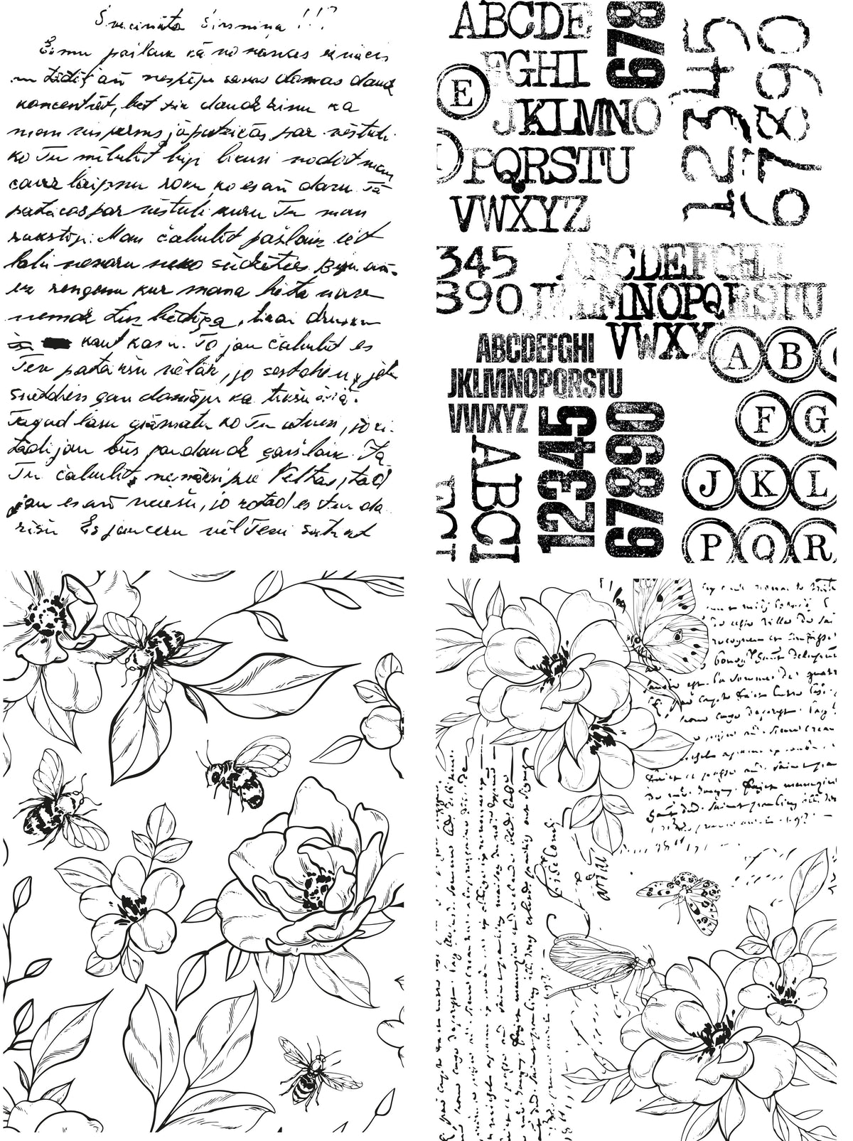 Arden Creative Studio - TEXT{ures} - Beneath the Brambles - 5in x 7in Decoupage Paper