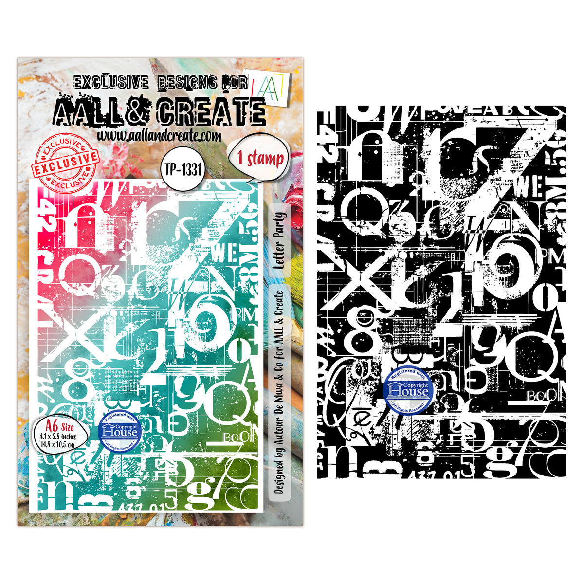 ***Pre-Order*** AALL And Create - A6 Stamp - Letter Party - #1331