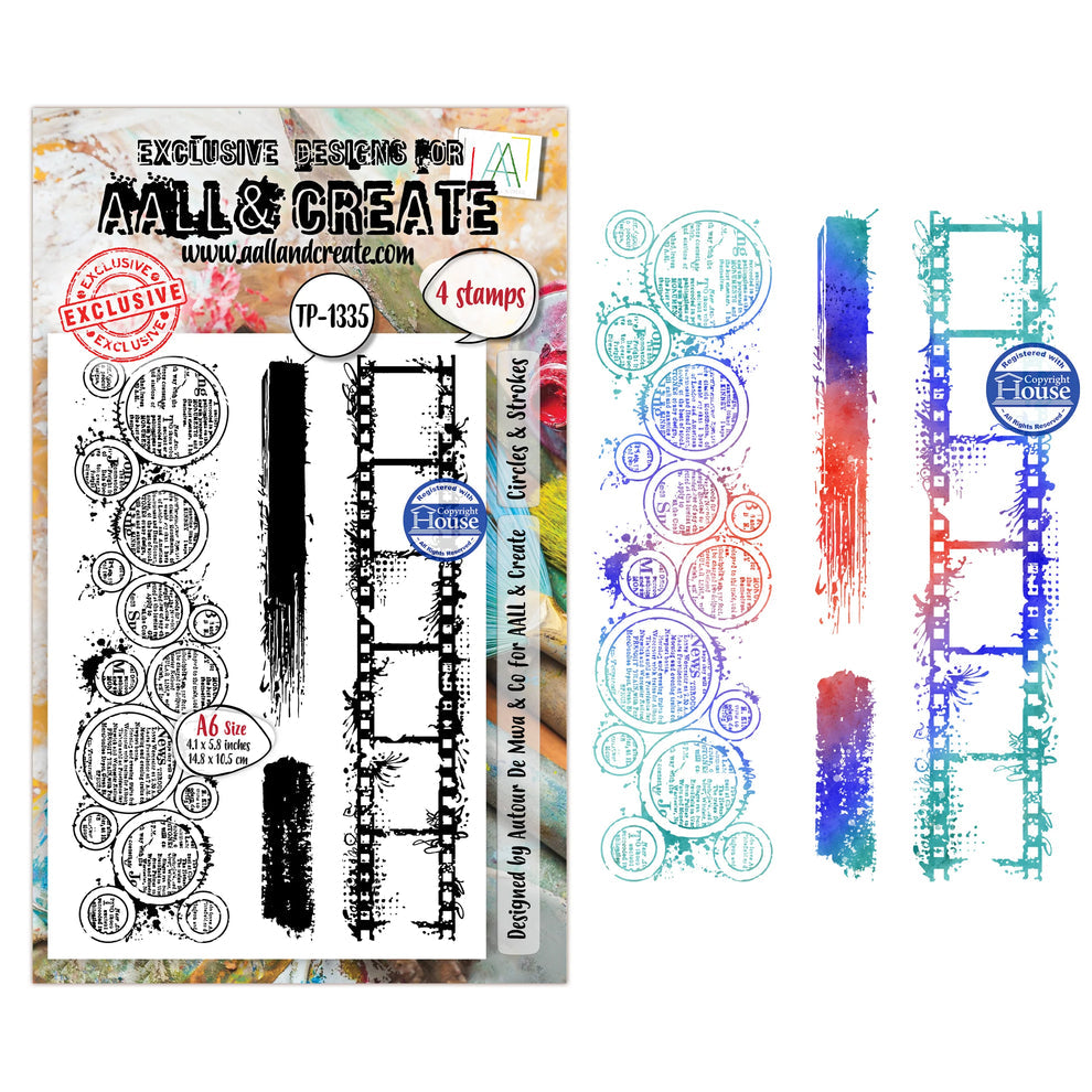 AALL And Create - A6 Stamp - Circles & Strokes - #1335