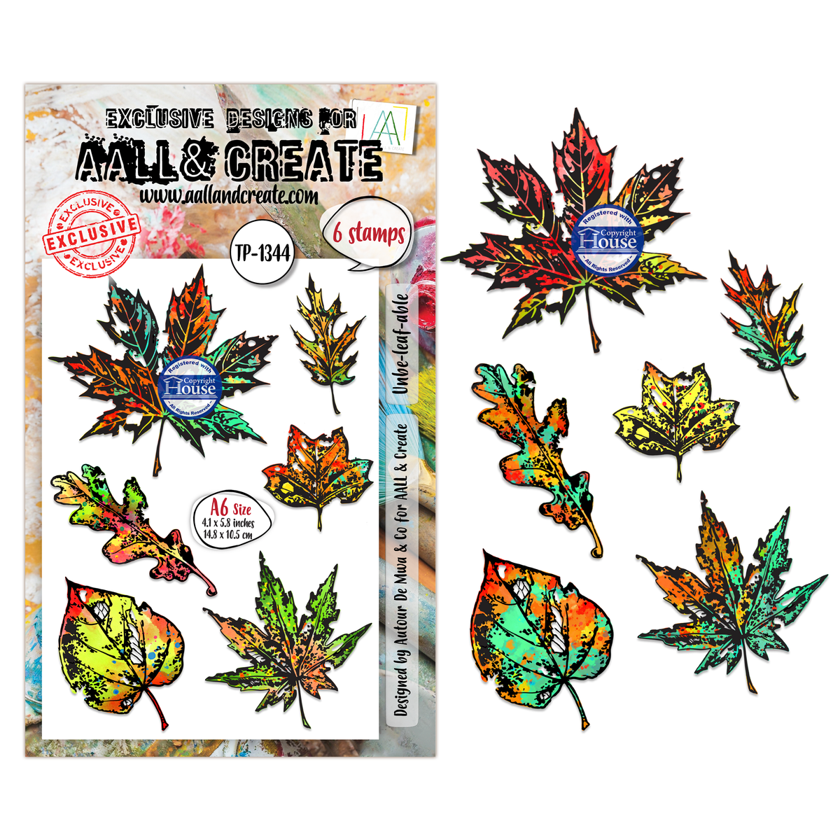 ***Pre-Order*** AALL And Create - A6 Stamp - Unbe-leaf-able - #1344