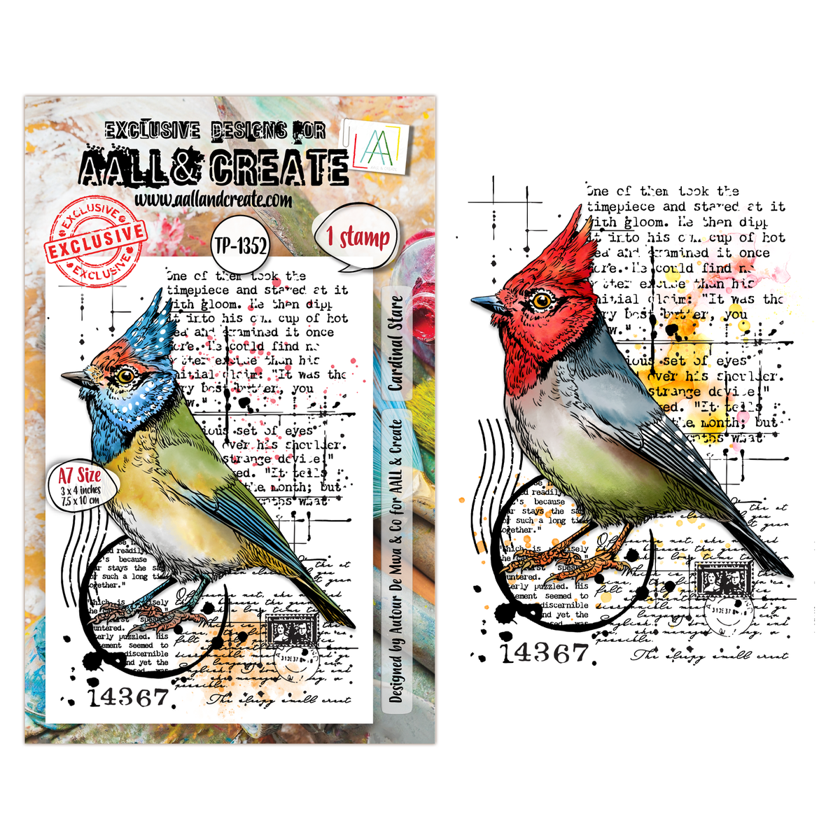 ***Pre-Order*** AALL And Create - A7 Stamp - Cardinal Stare - #1352