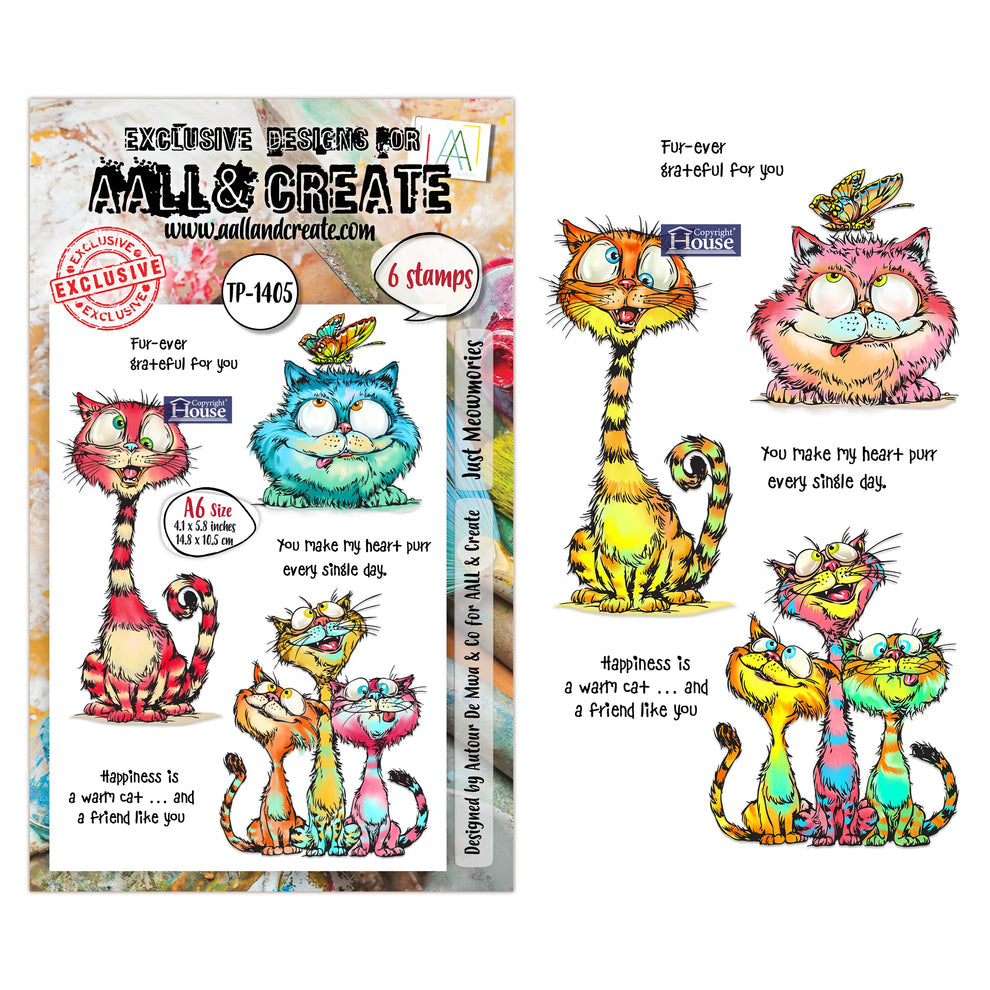 AALL & Create - A6 Clear Stamp Set - Just Meowmories - #1405