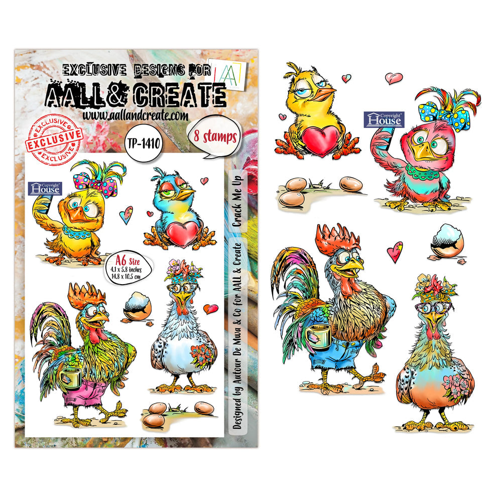 AALL & Create - A6 Clear Stamp Set - Crack Me Up - #1410