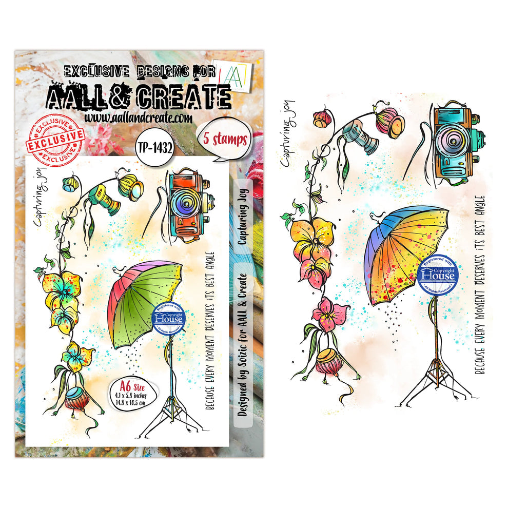AALL & Create - A6 Clear Stamp Set - Capturing Joy - #1432