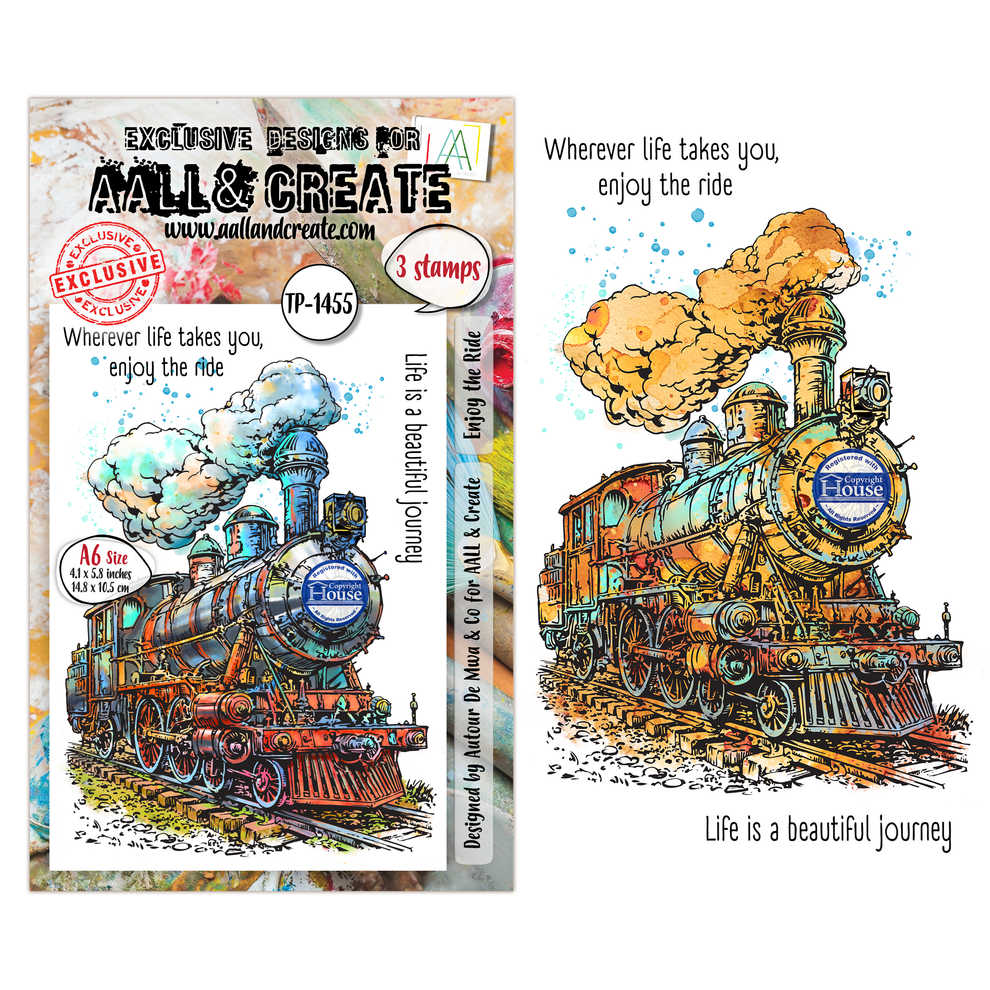 ***Pre-Order*** AALL And Create - A6 Stamp -  Enjoy the Ride - #1455