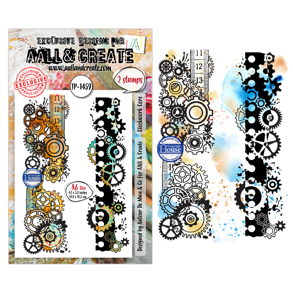 ***Pre-Order*** AALL And Create - A6 Stamp -  Clockwork Core - #1459