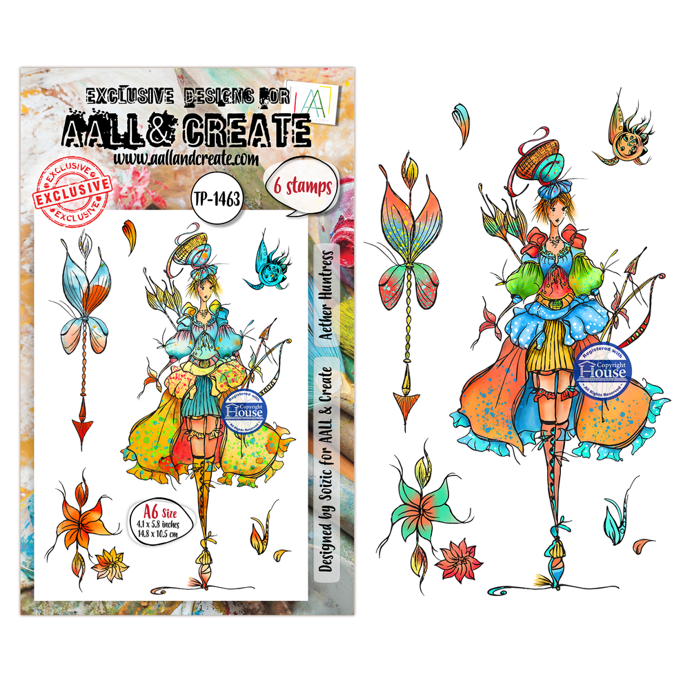 ***Pre-Order*** AALL And Create - A6 Stamp -  Aether Huntress - #1463