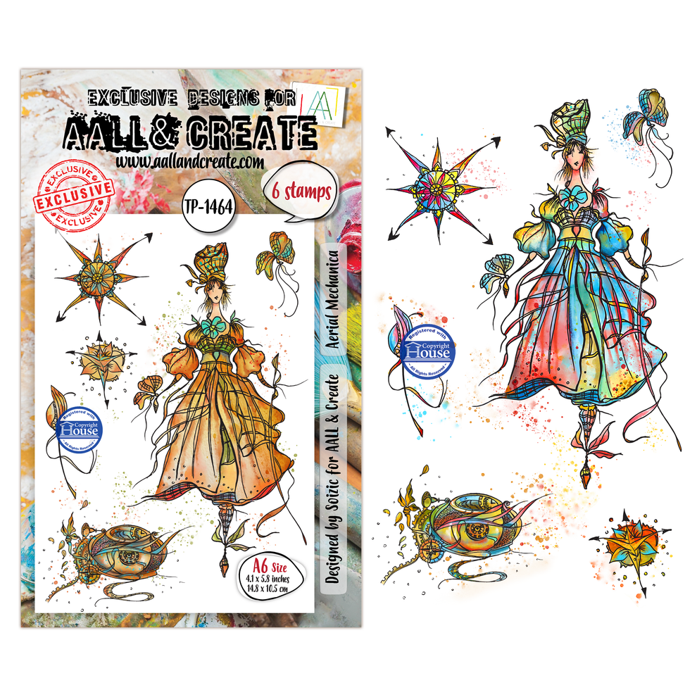 ***Pre-Order*** AALL And Create - A6 Stamp -  Aerial Mechanica - #1464