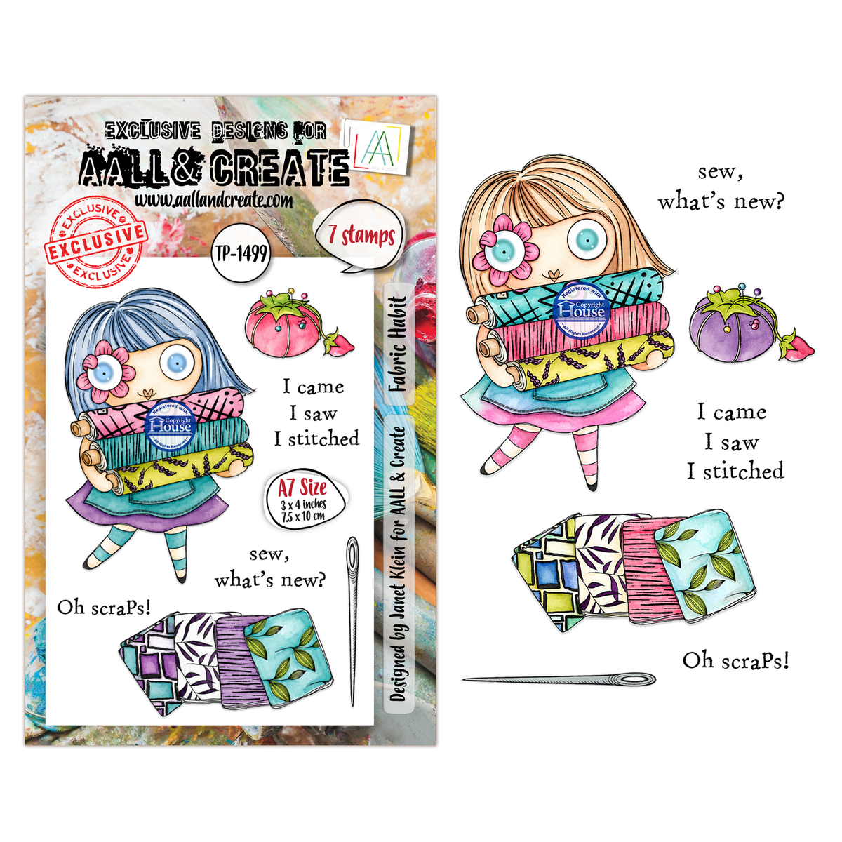 ***Pre-Order*** AALL And Create - A7 Stamp - Fabric Habit - #1499