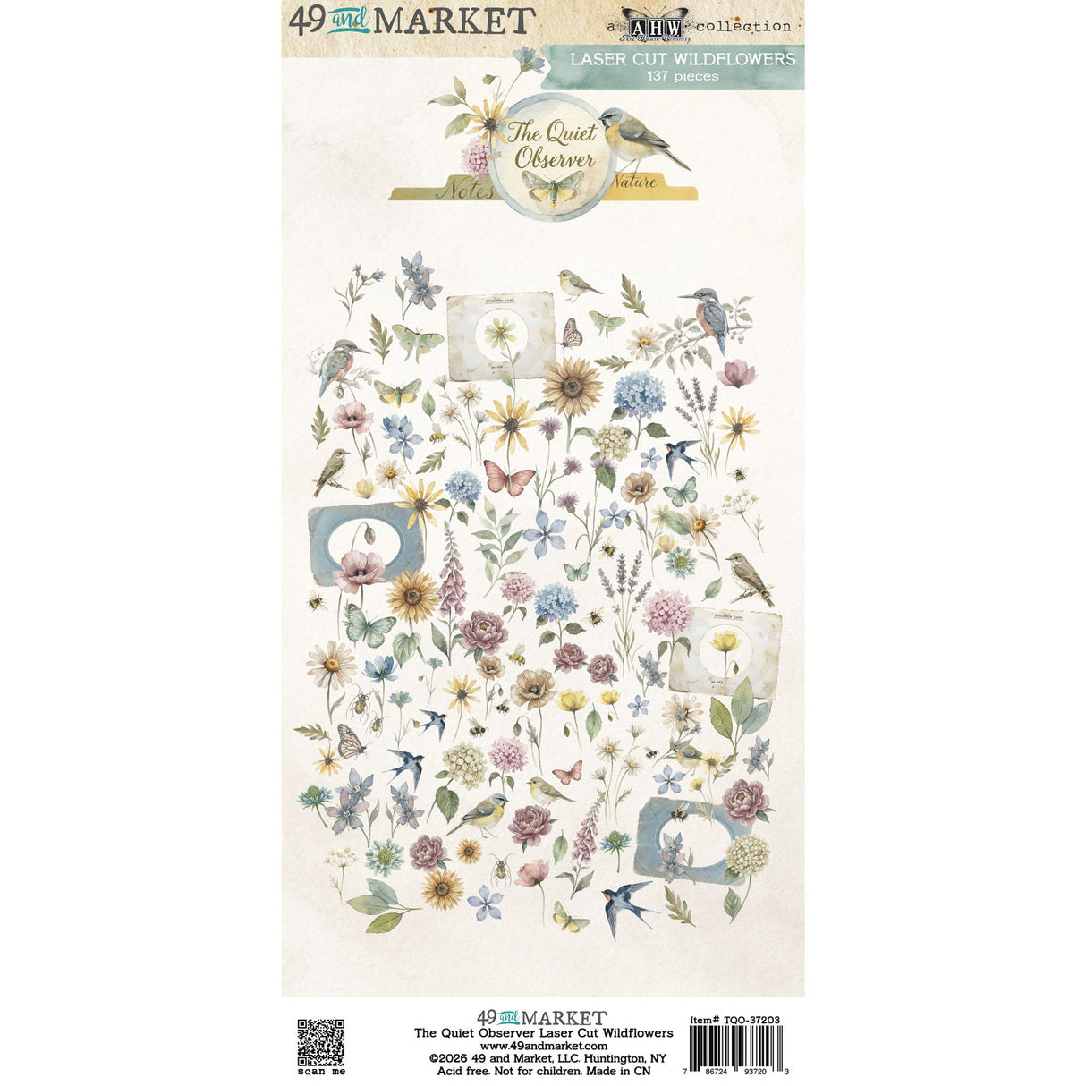 ***Pre-Order*** 49 And Market - The Quiet Observer - Laser Cut - Wildflowers