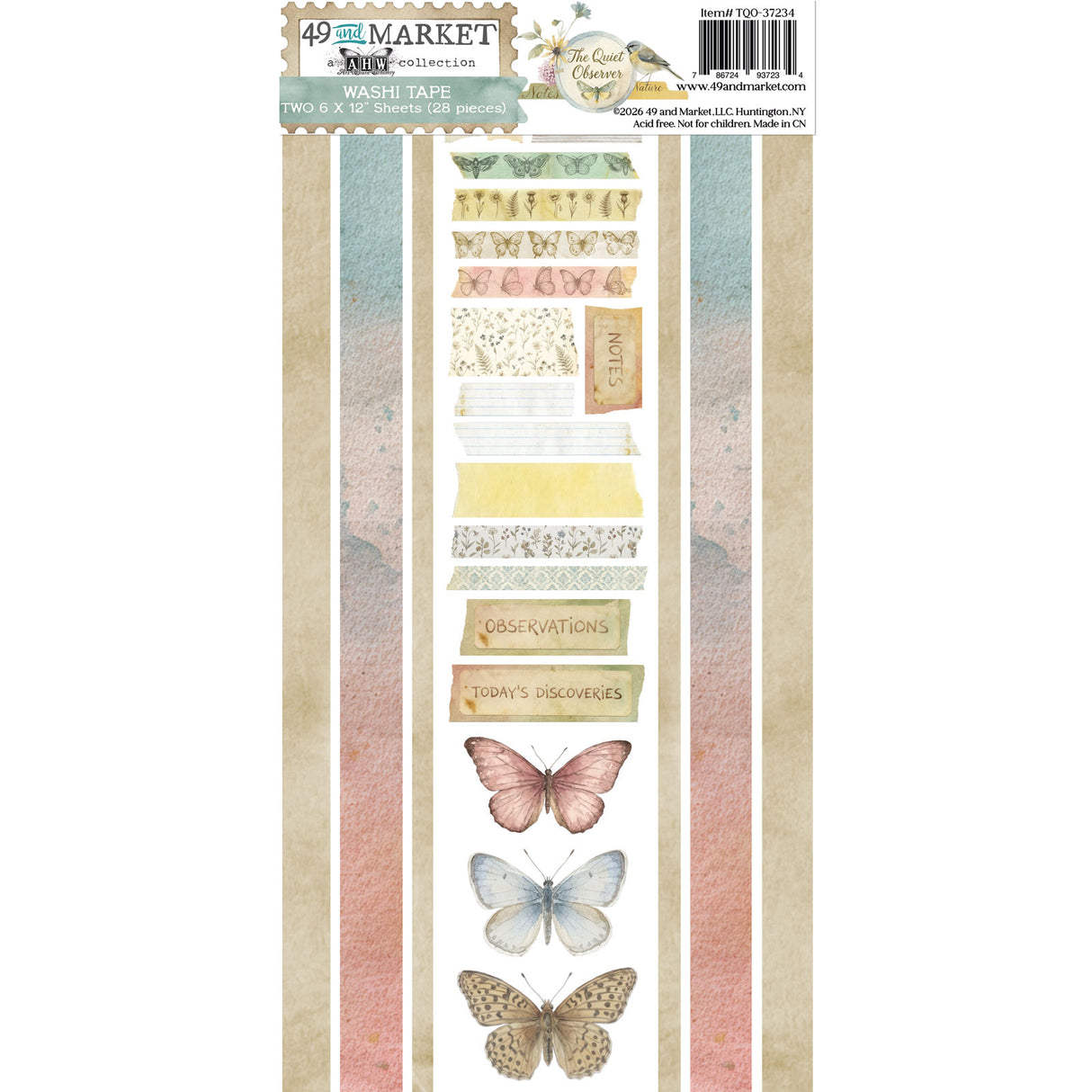 ***Pre-Order*** 49 And Market - The Quiet Observer - Washi Sheets