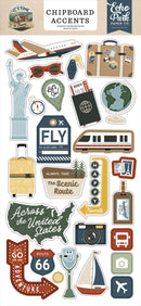 ***Pre-Order*** Echo Park - It's Time To Travel - Chipboard Accents