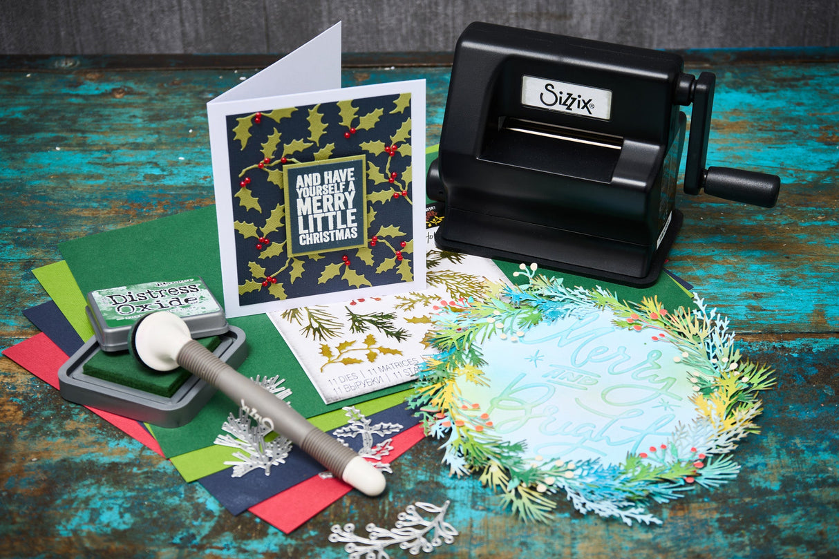Sizzix - Thinlits Die Set 11PK Holiday Greens Mini by Tim Holtz