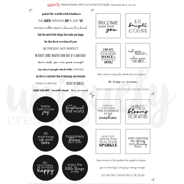 Uniquely Creative - Heart & Soul - Mixed Media Cut-a-Part Sheet Mini
