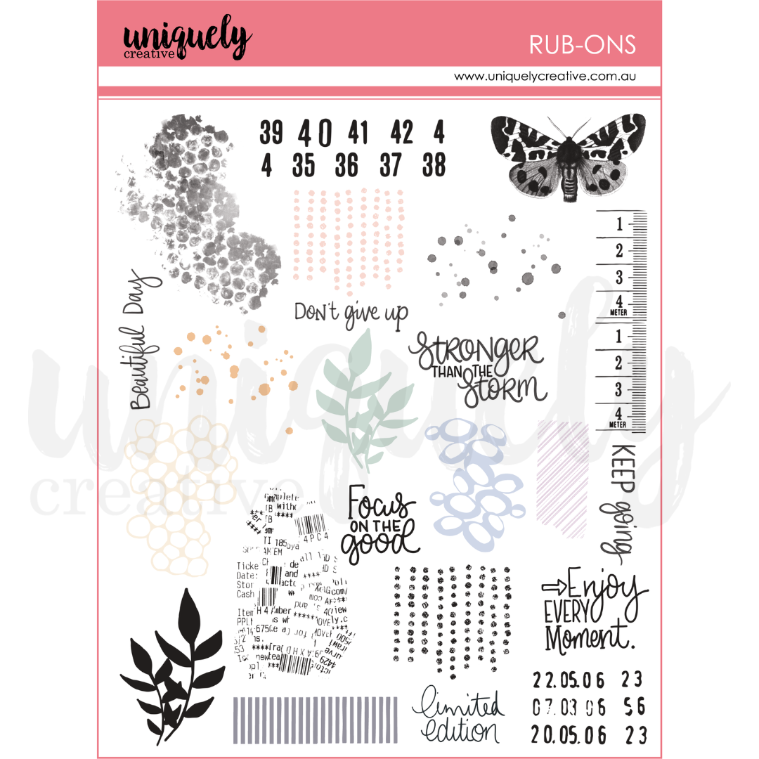 Uniquely Creative - Heart & Soul - Rub-Ons