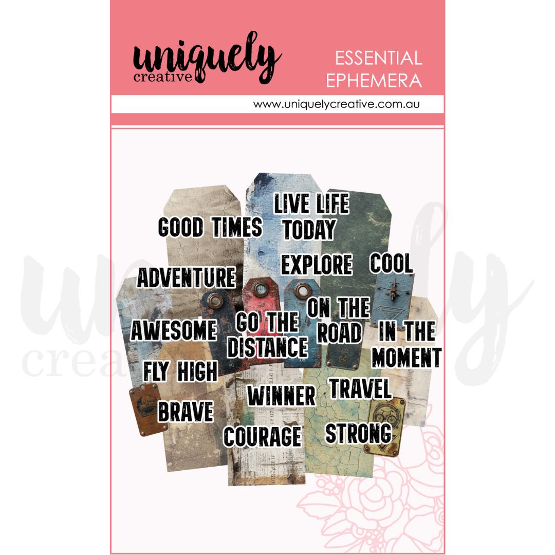 Uniquely Creative - Grunge Tags & Titles Ephemera