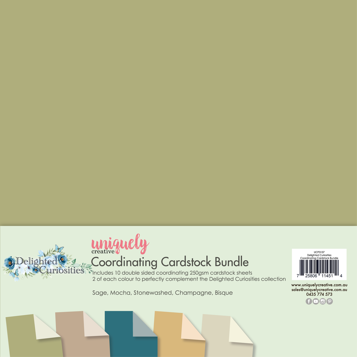 Uniquely Creative - Delighted Curiosities - Coordinating Cardstock Bundle