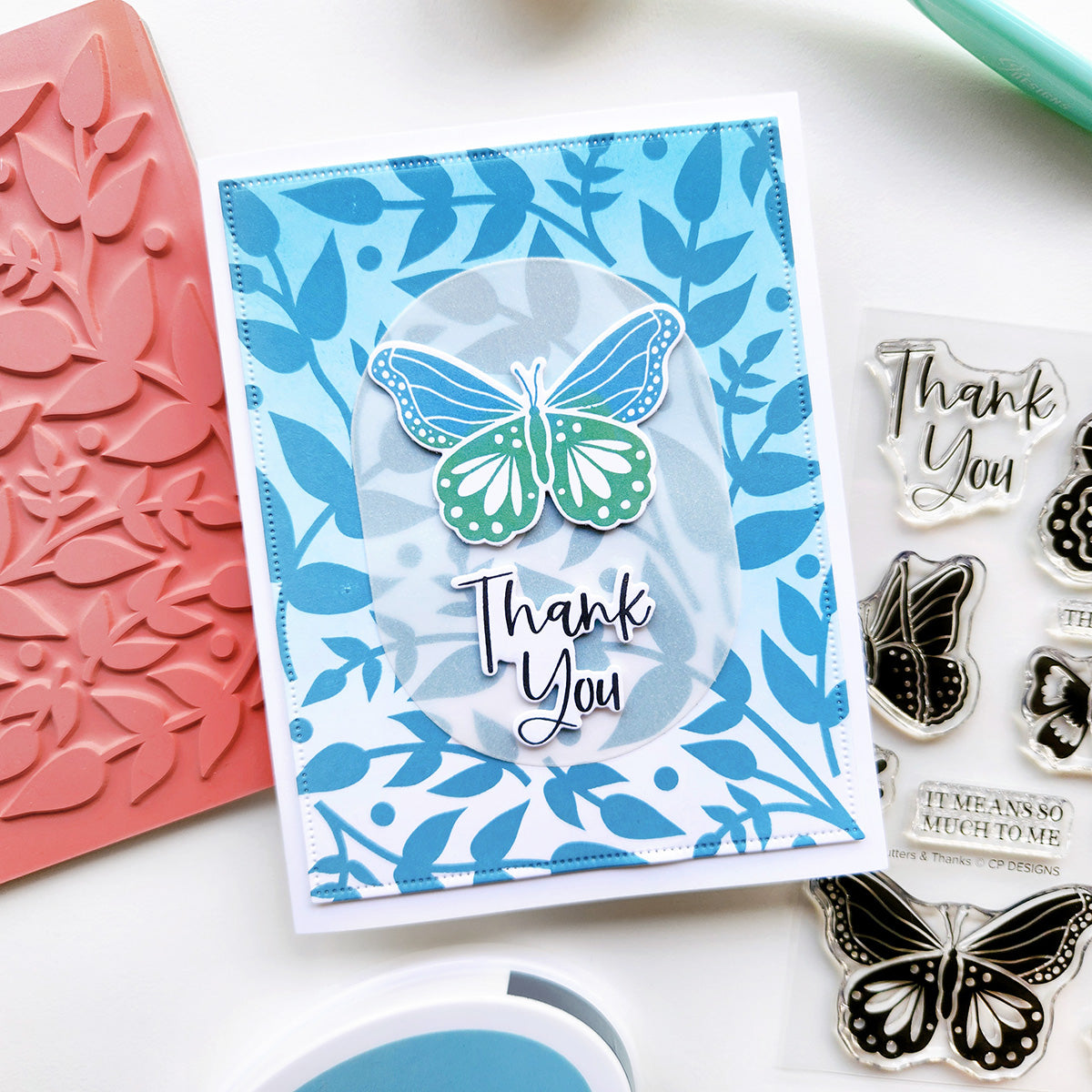 Catherine Pooler - Flutters & Thanks Stamp Set