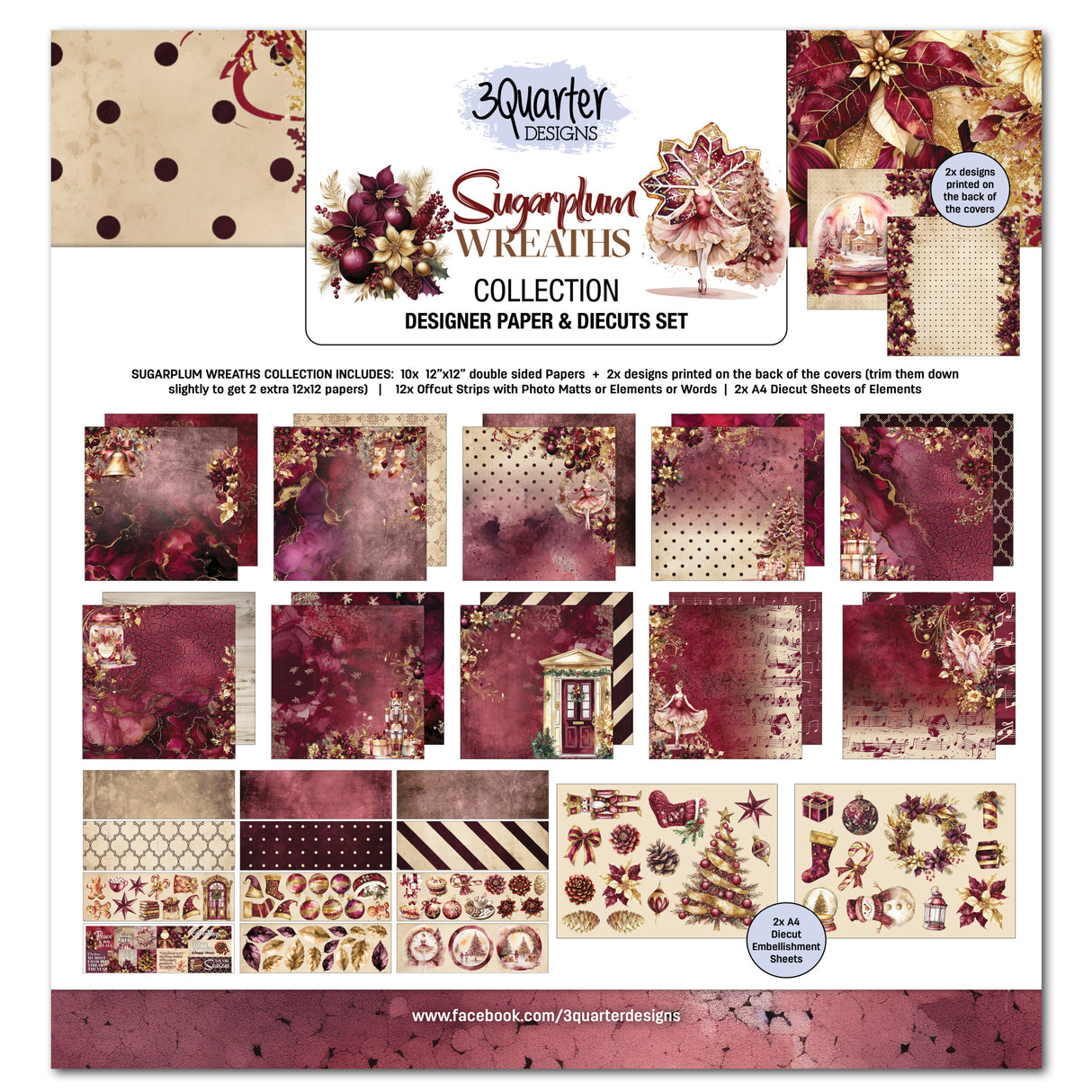 3 Quarter Designs - Sugarplum Wreaths - Collection