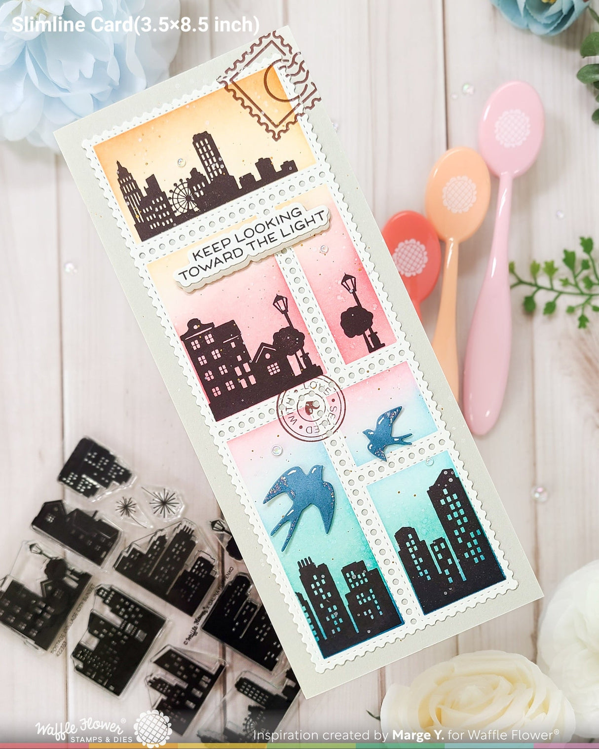 ***Pre-Order*** Waffle Flower - Postage Collage Swallow Silhouettes Die