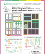***Pre-Order*** Waffle Flower - Postage Collage Windows Die