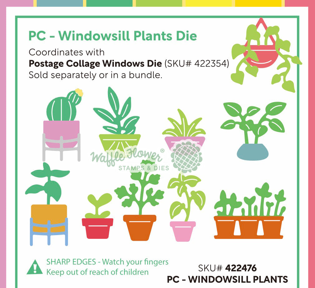 ***Pre-Order*** Waffle Flower - Postage Collage Windowsill Plants Die