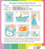 ***Pre-Order*** Waffle Flower - Postage Collage Baby Stencil