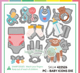 ***Pre-Order*** Waffle Flower - Postage Collage Baby Icons Die
