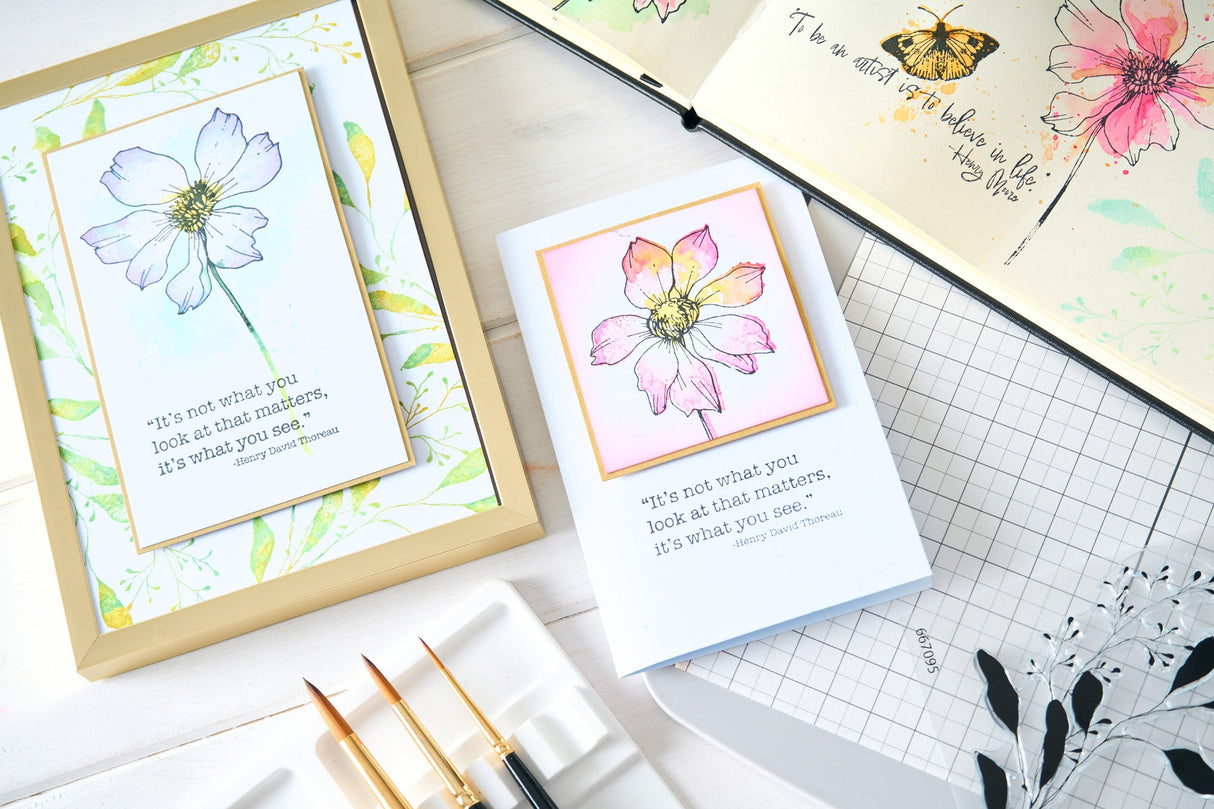 Sizzix - Sizzix Studio Clear Stamp Set 11PK Wild Blooms by Willow Wolfe