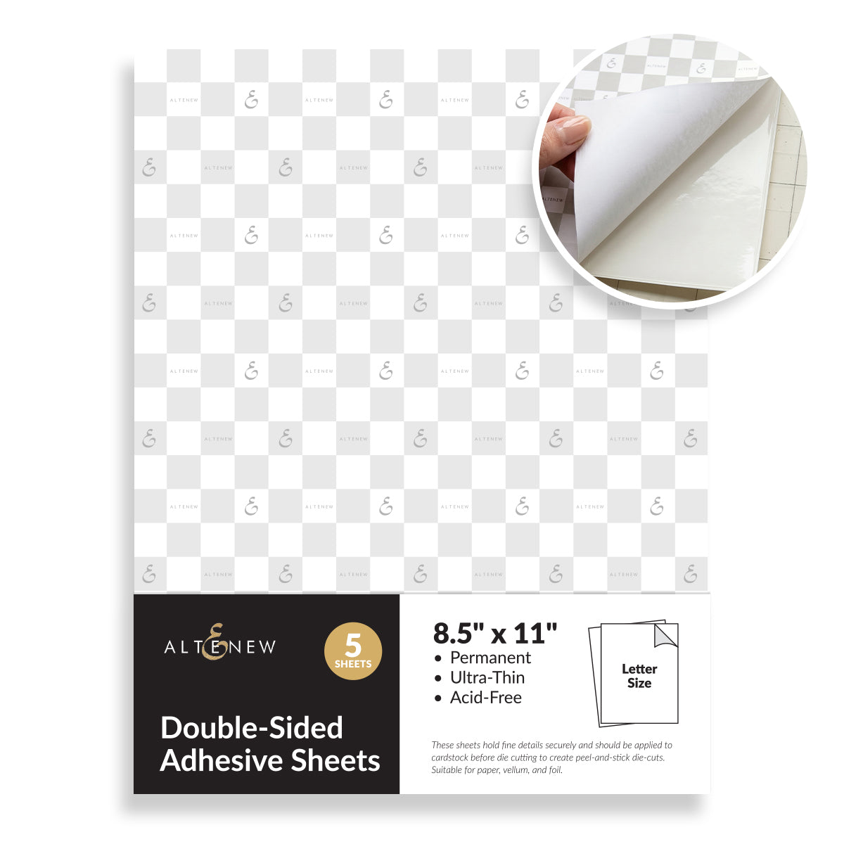 ***Pre-Order*** Altenew - Double-sided Adhesive Sheets - 8.5" x 11" (5 sheets/set)