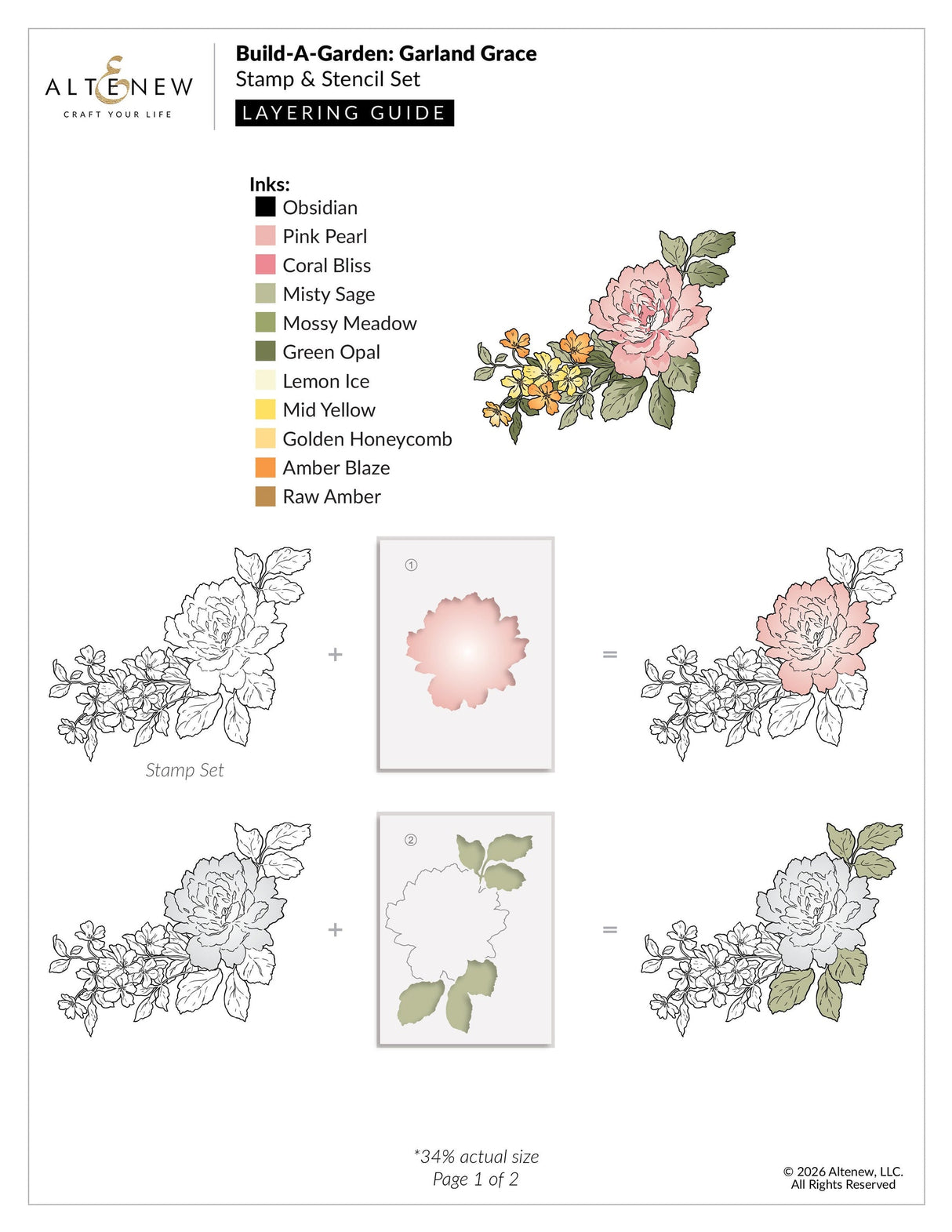 Altenew - Build-A-Garden: Garland Grace & Add-on Die Bundle
