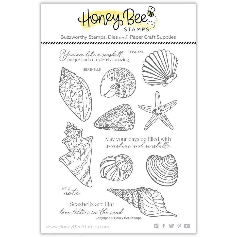 Honey Bee Stamps - Seashells - 6x8 Stamp Set