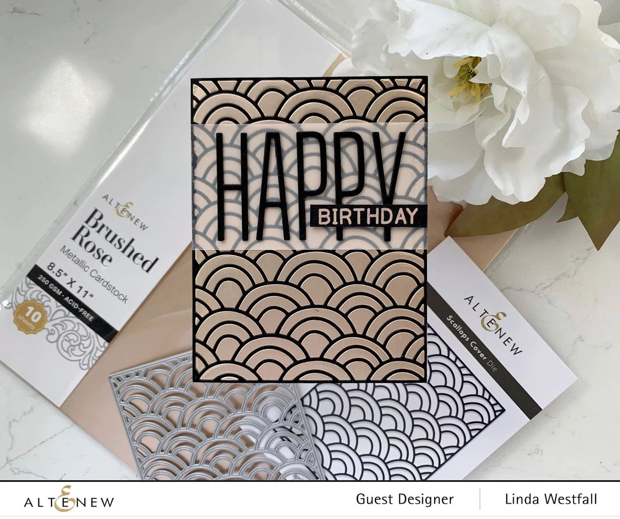 Altenew - Brushed Rose Metallic Cardstock