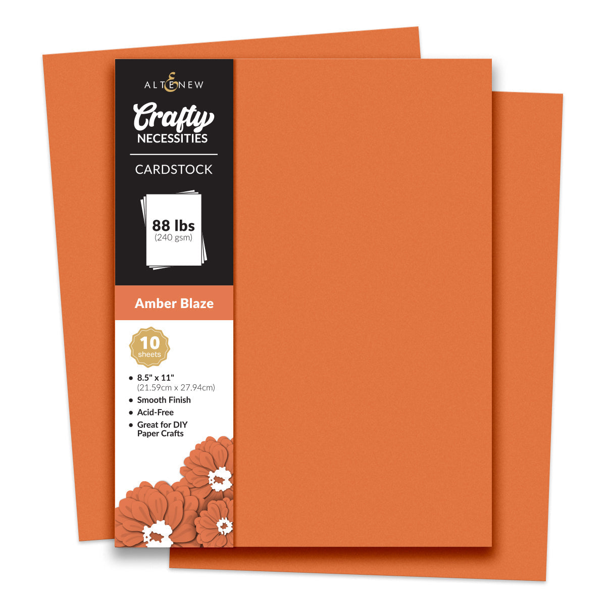 Altenew - Crafty Necessities - Amber Blaze Cardstock (10 sheets/set)