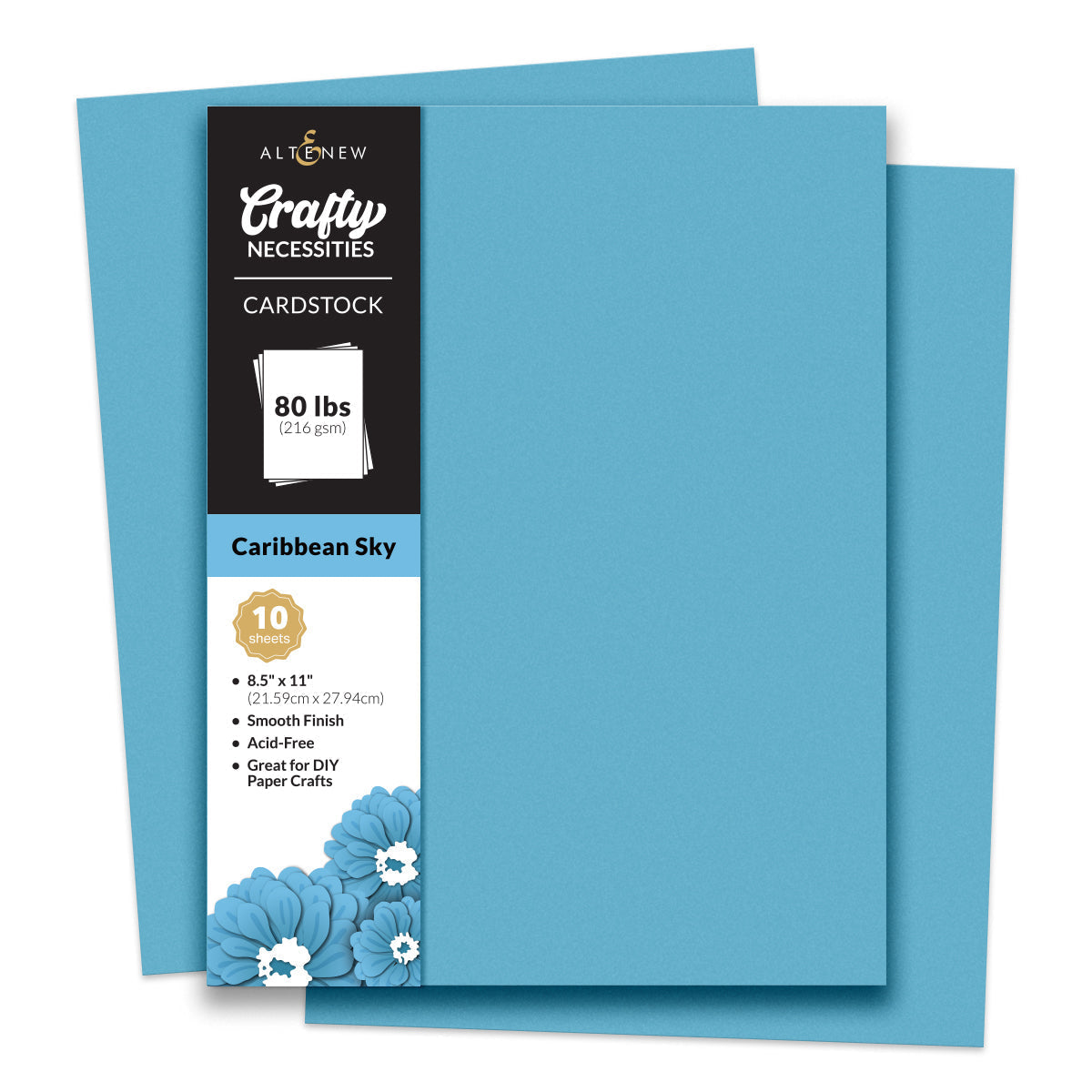 Altenew - Crafty Necessities - Caribbean Sky Cardstock (10 sheets/set)