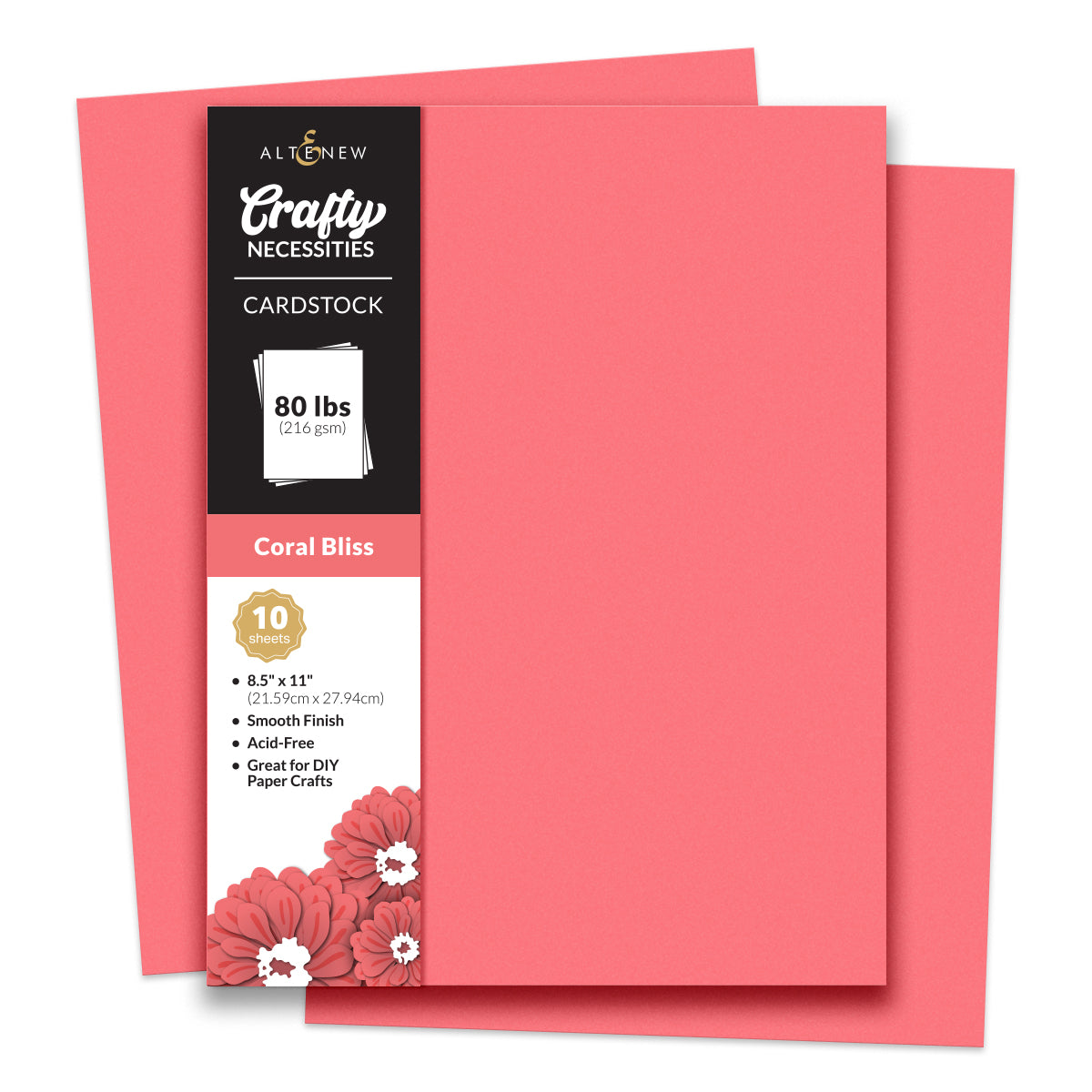 Altenew - Crafty Necessities - Coral Bliss Cardstock (10 sheets/set)