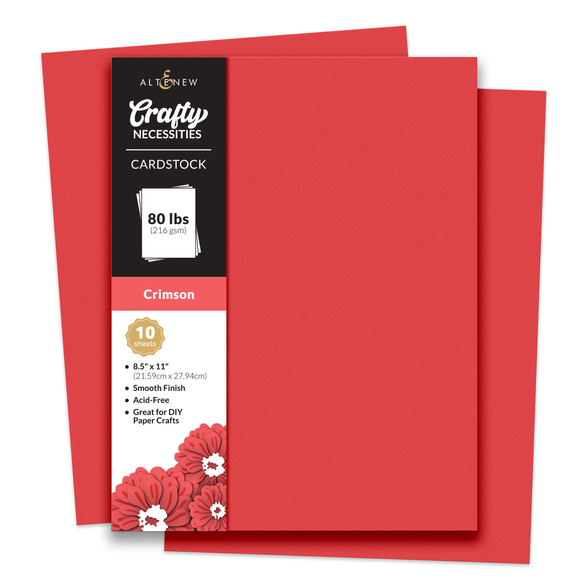 Altenew - Crafty Necessities - Crimson Cardstock (10 sheets/set)