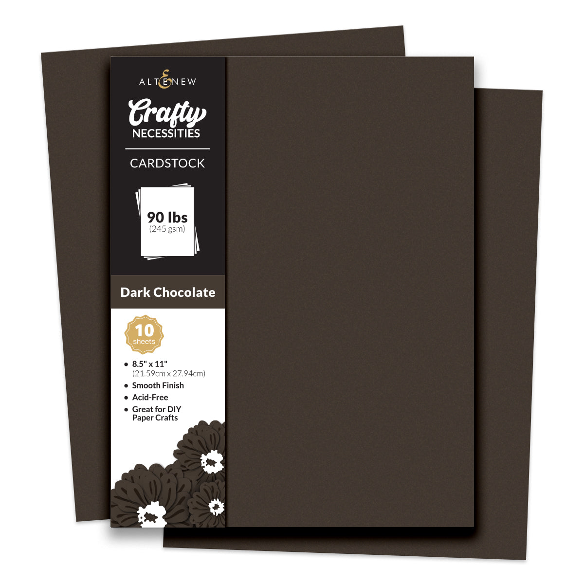 Altenew - Crafty Necessities - Dark Chocolate Cardstock (10 sheets/set)