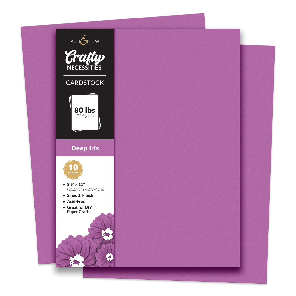 Altenew - Crafty Necessities - Deep Iris Cardstock (10 sheets/set)