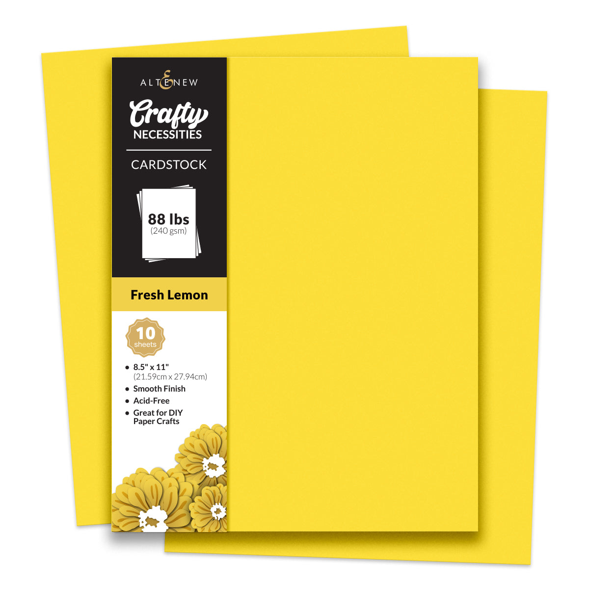 Altenew - Crafty Necessities - Fresh Lemon Cardstock (10 sheets/set)