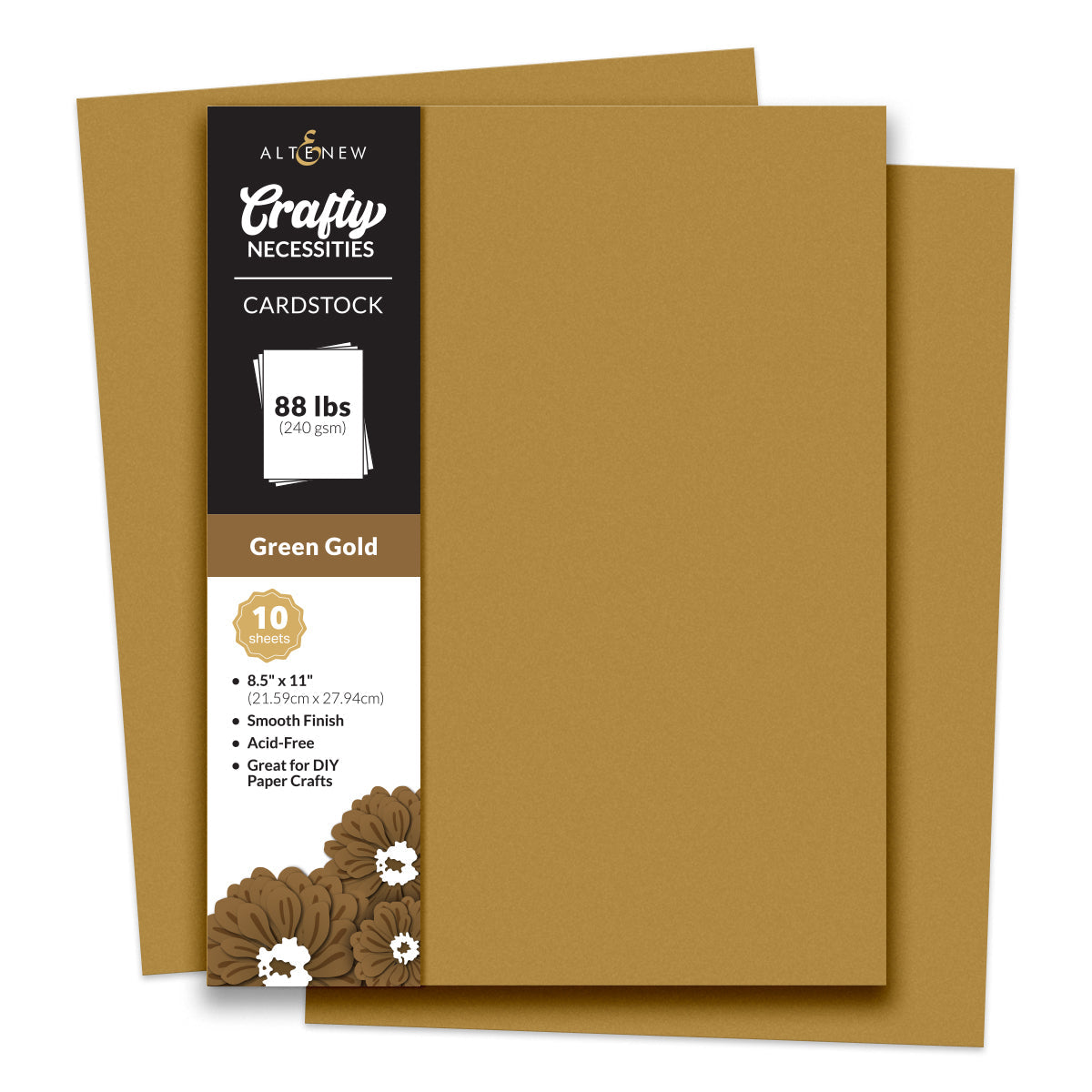 Altenew - Crafty Necessities - Green Gold Cardstock (10 sheets/set)