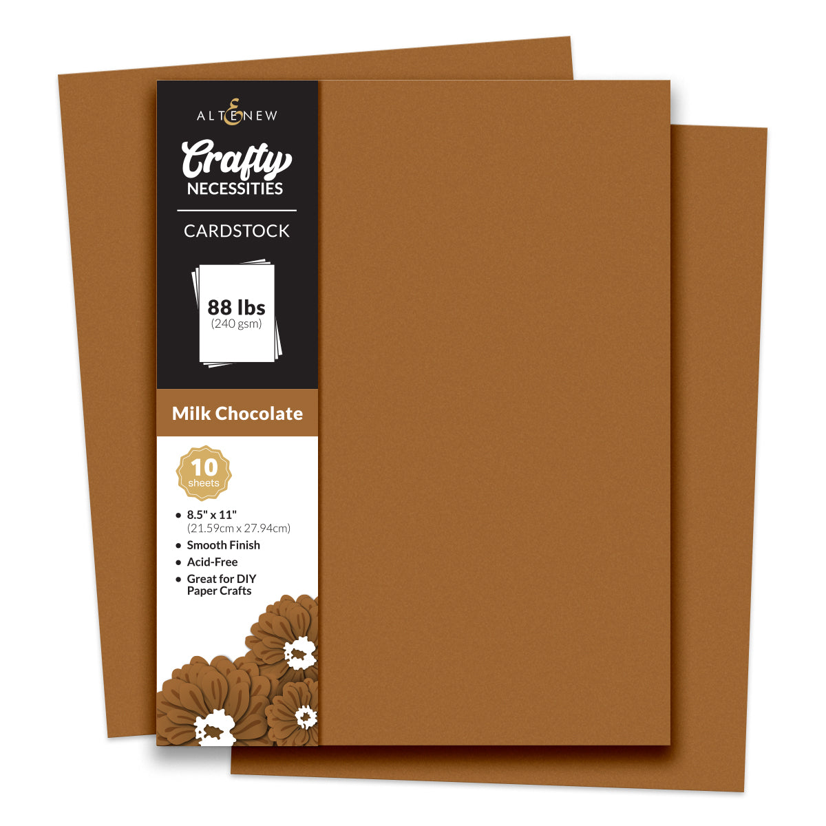 Altenew - Crafty Necessities - Milk Chocolate Cardstock (10 sheets/set)